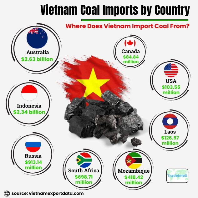 Vietnam Coal Imports by Country 2025