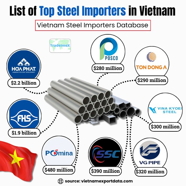 Vietnam Steel Importers Data