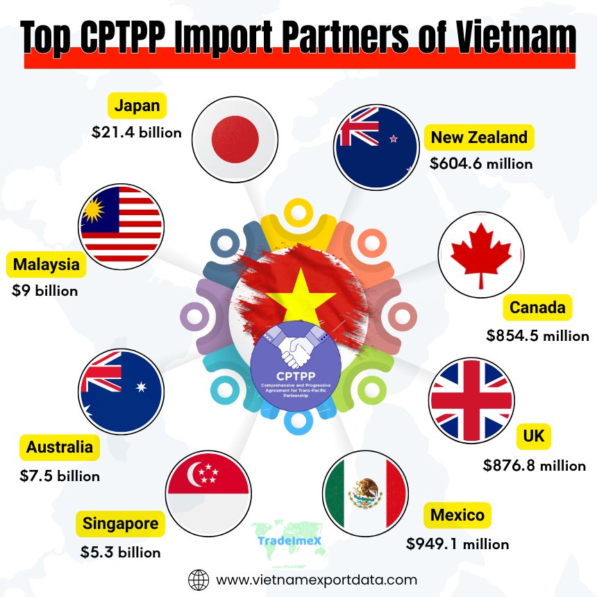 Vietnam's CPTPP Import Partners