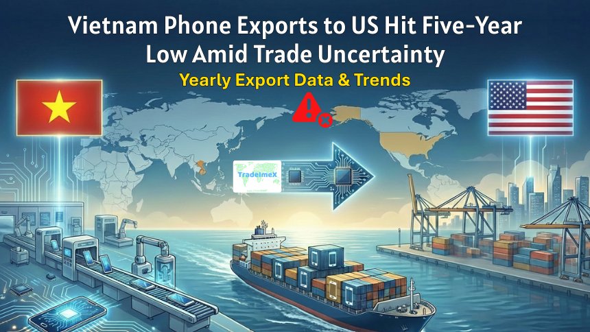 Vietnam Phone Exports to US Hit Five-Year Low Amid Trade Uncertainty: Yearly Export Data & Trends